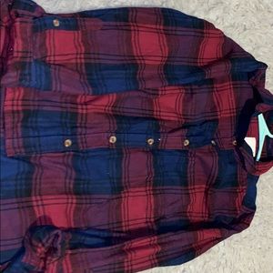 Maroon/red and blue Flannel